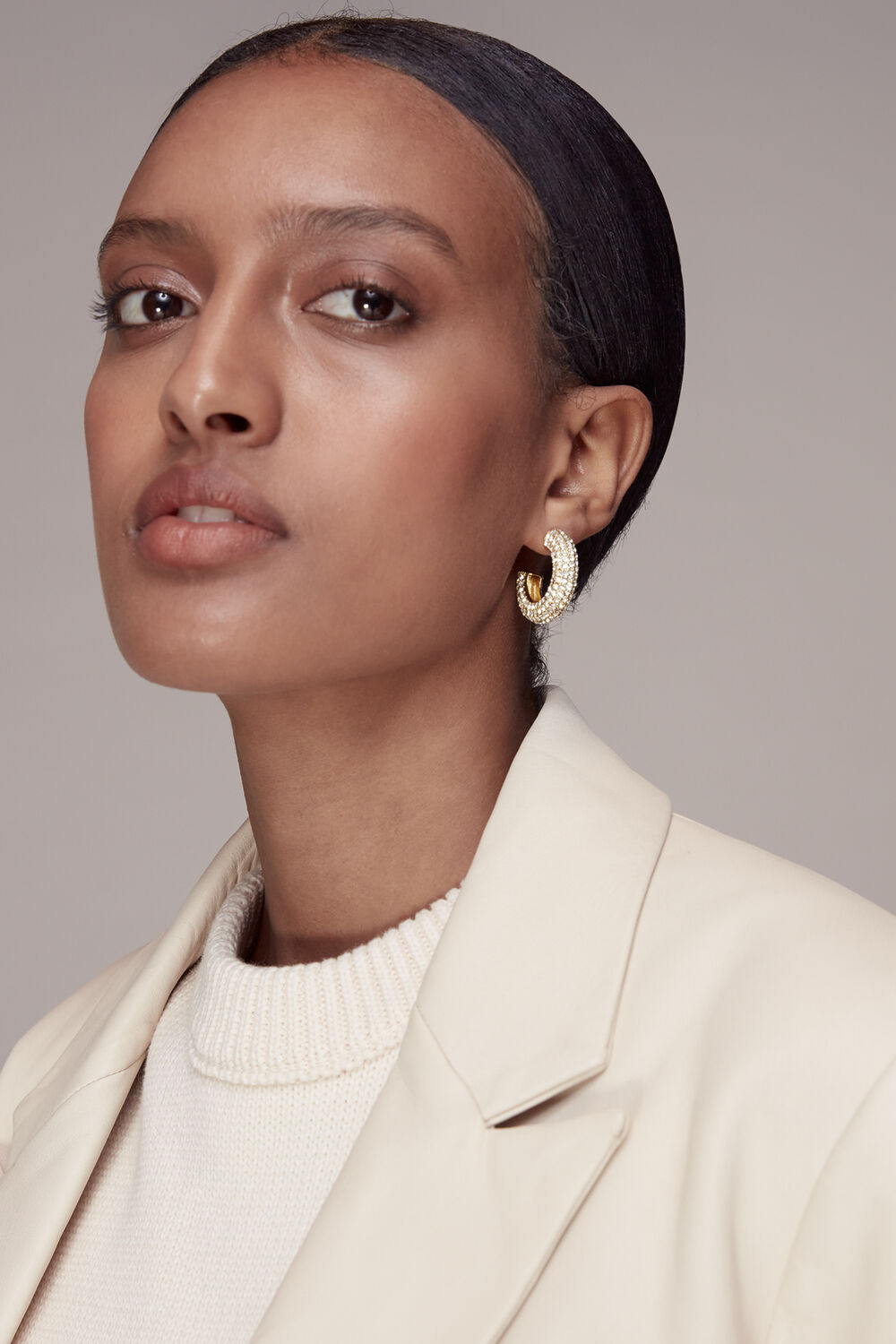 Chunky Diamante Hoop Earring